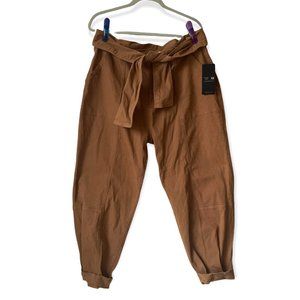 AMERICAN BAZI Los Angeles High Rise Belted Pants RJH-3822 Wheat Size 1X